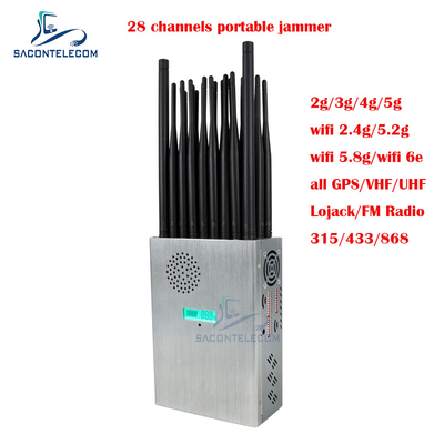 27 Антенны портативный джаммер сигнала мобильного телефона 28w для Wifi GPS FM радио