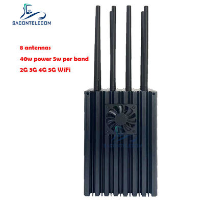 Портативный Jammer 8 сигнала мобильного телефона направляет 4 - 10w согласно с диапазон сильное 5G